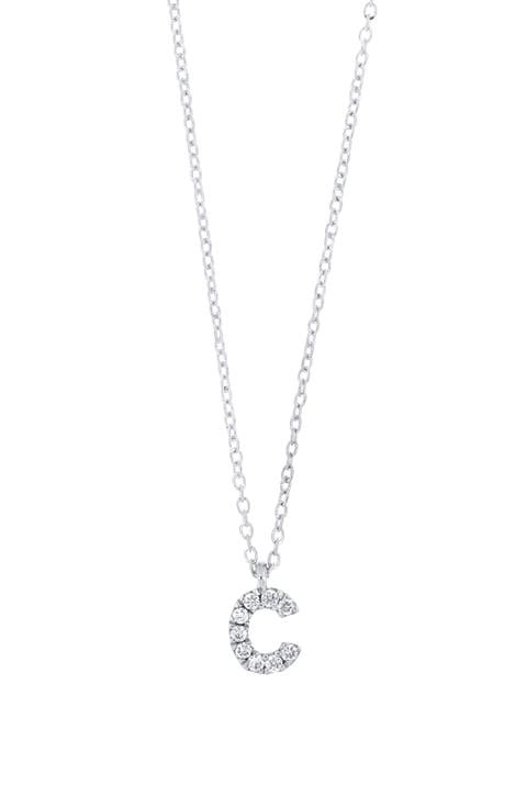 Icon Diamond Initial Pendant Necklace