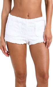 L'AGENCE Amiya Cotton Terry Cover-Up Shorts