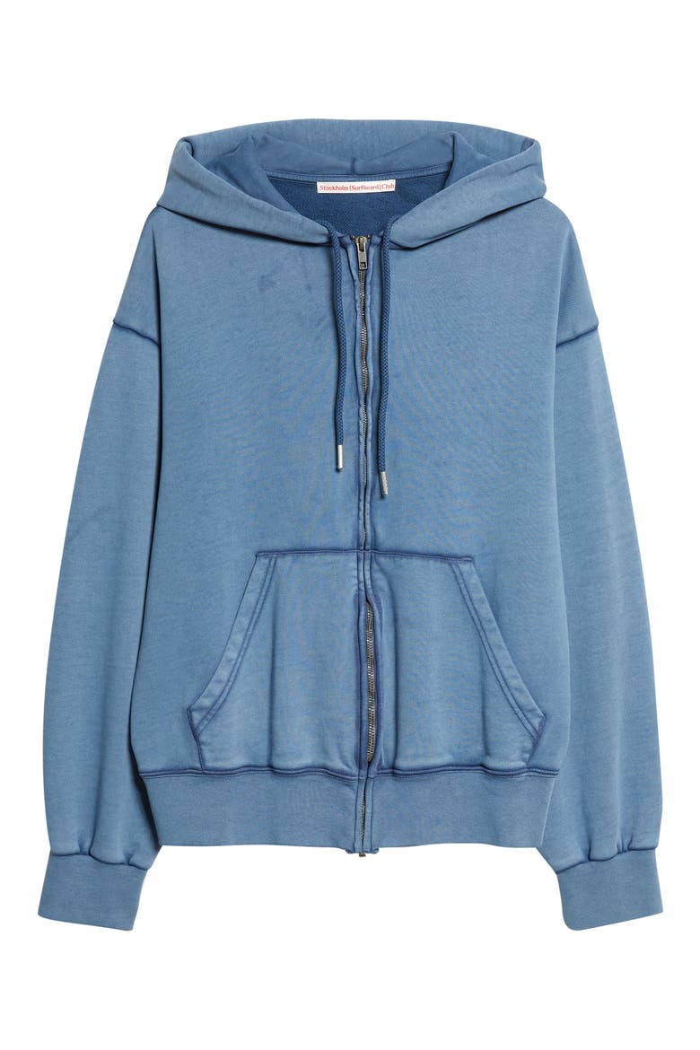 Dream Back Logo Zip Graphic Hoodie, Alternate, color, BLUE