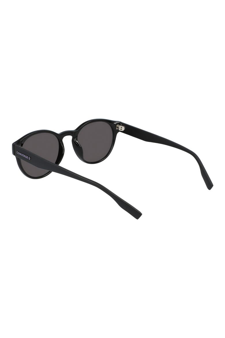 Malden 51mm Round Sunglasses, Alternate, color, BLACK/ BLACK