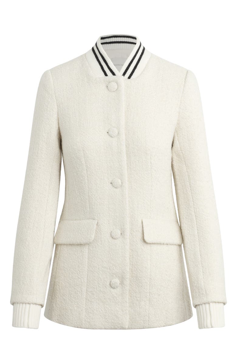 Favorite Daughter The Varsity Bouclé Blazer, Alternate, color, Ivory
