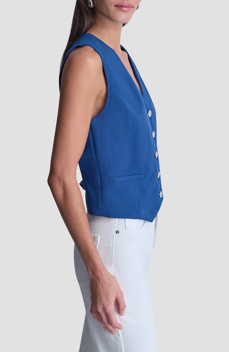 DKNY Arid Cotton Blend Pique Vest, Alternate, color, Admiral