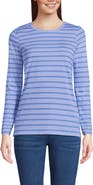 Lands' End Relaxed Supima Cotton Long Sleeve Crew Neck T-Shirt