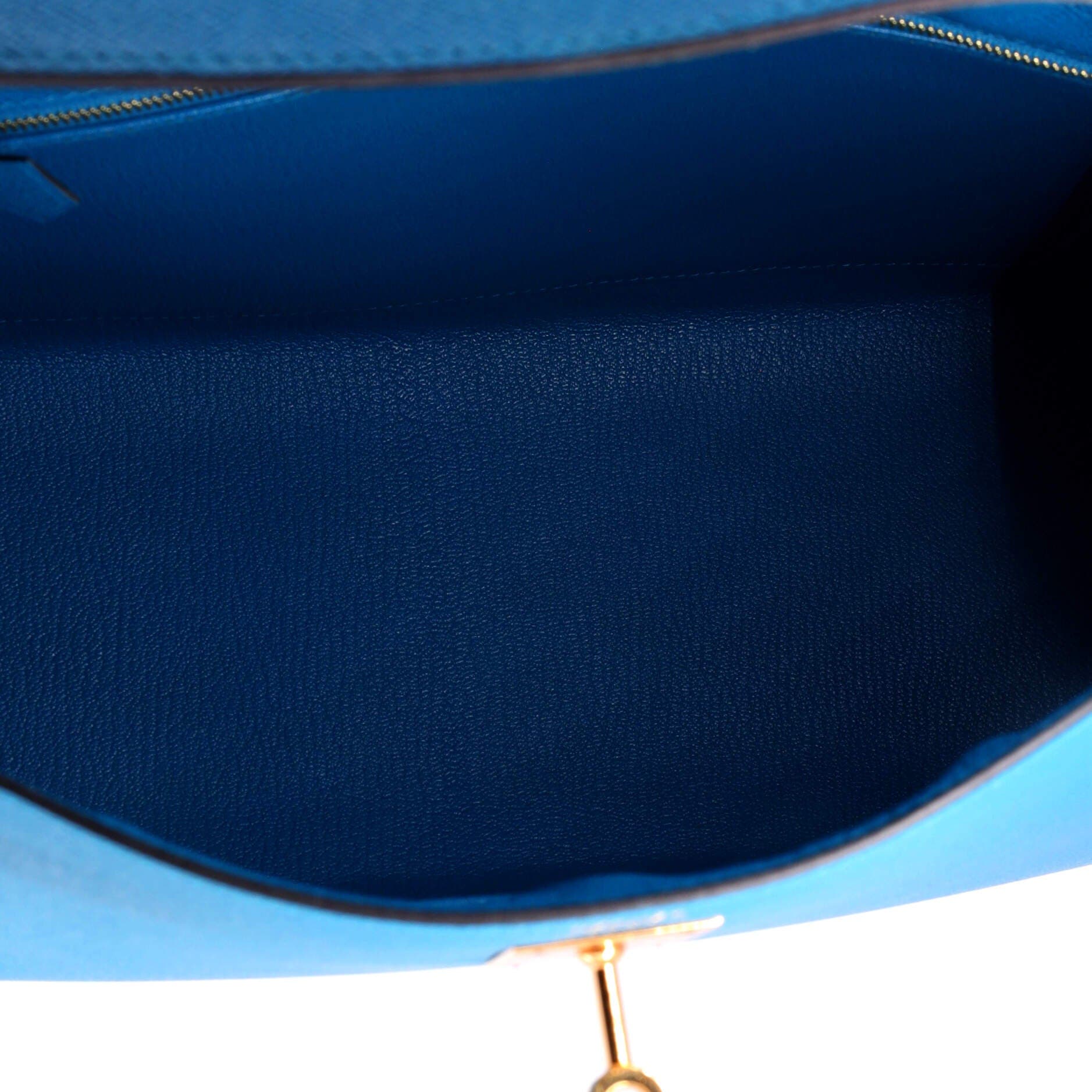 Kelly Handbag Blue Epsom with Gold Hardware 32, Alternate, color, Blue