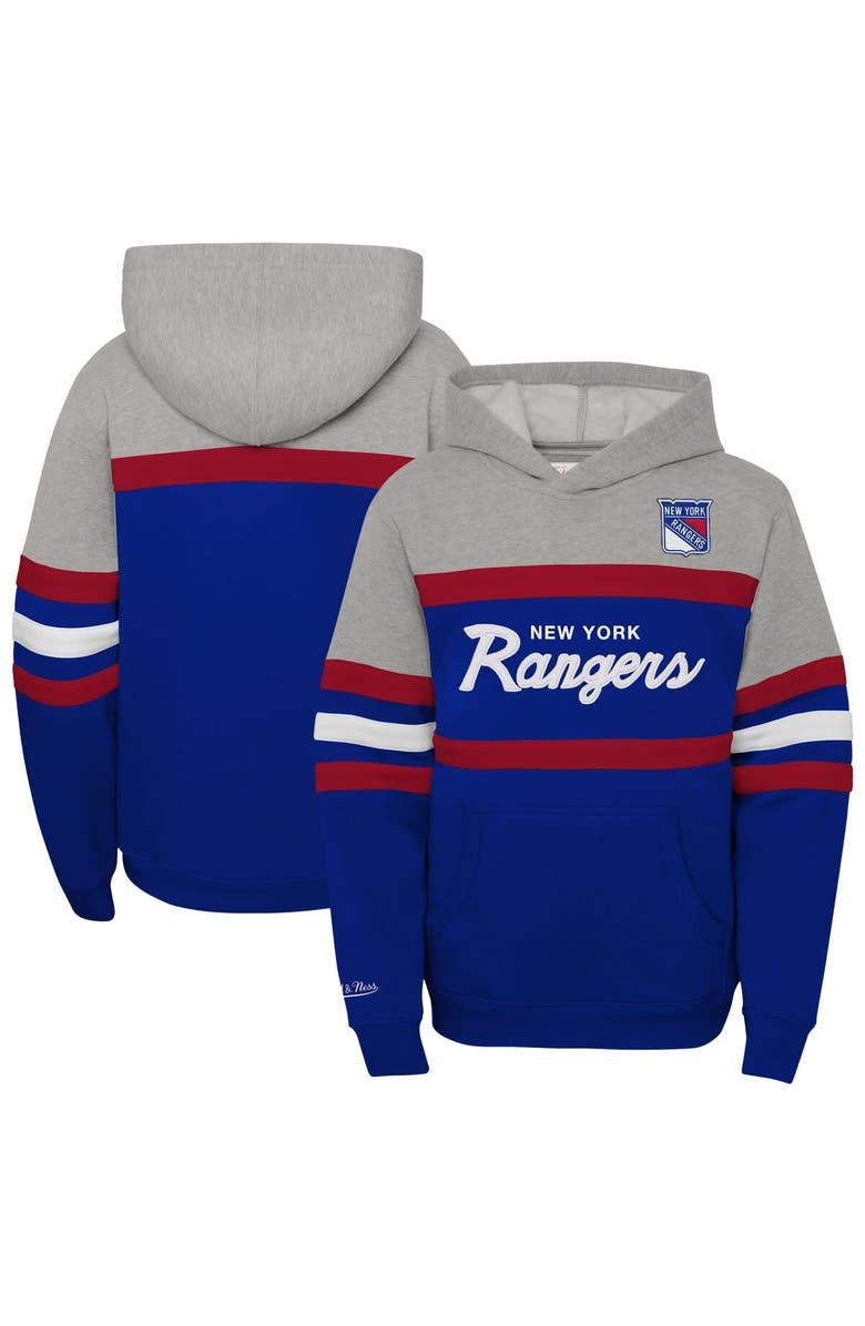 Mitchell & Ness Toddler Mitchell & Ness Blue New York Rangers Head Coach Hoodie, Main, color, Blue