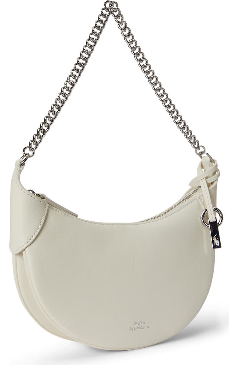 Polo Ralph Lauren Polo ID Sport Calf Leather Crossbody Bag, Alternate, color, Frosting