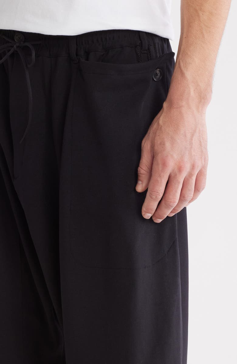 Y-3 Mesh 3-Stripes Open Hem Wide Leg Track Pants, Alternate, color, 