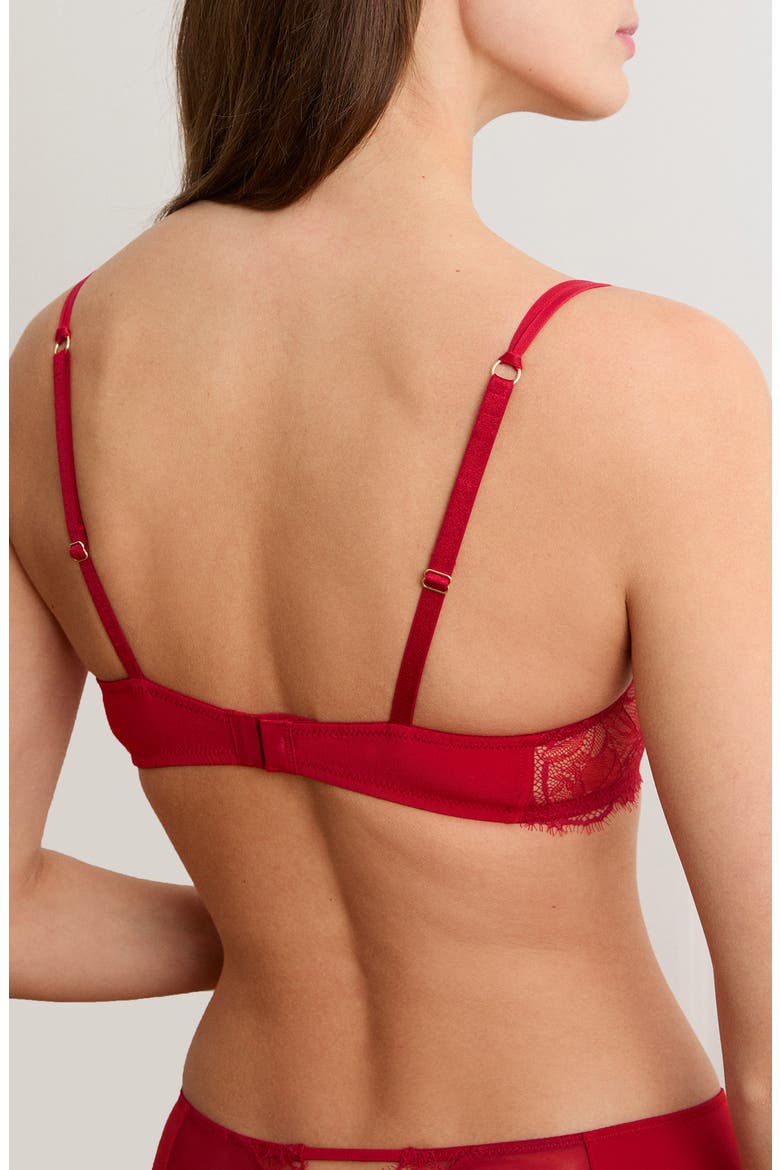 Vertige N°9 Underwire Balconette Bra, Alternate, color, RED