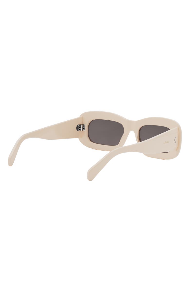 CELINE Bold 3 Dots 51mm Rectangular Sunglasses, Alternate, color, Ivory / Smoke