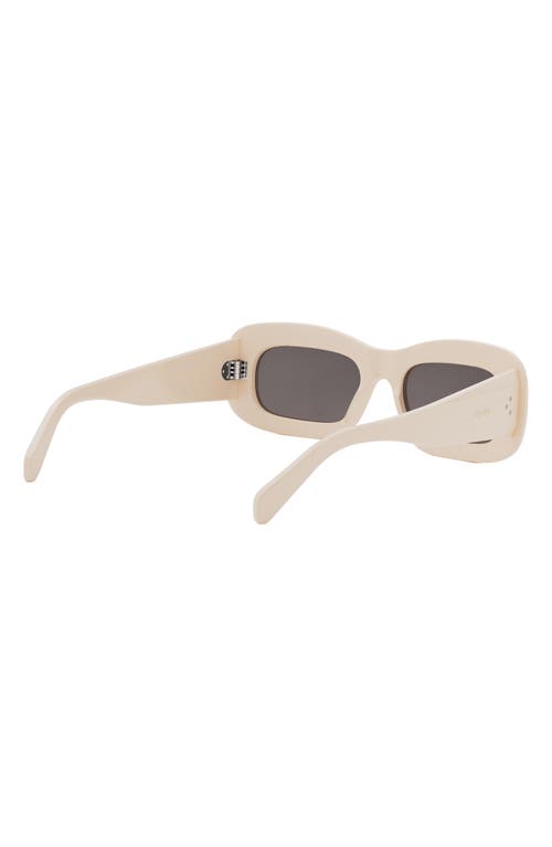 Celine Bold 3 Dots 51mm Rectangular Sunglasses In Ivory/smoke