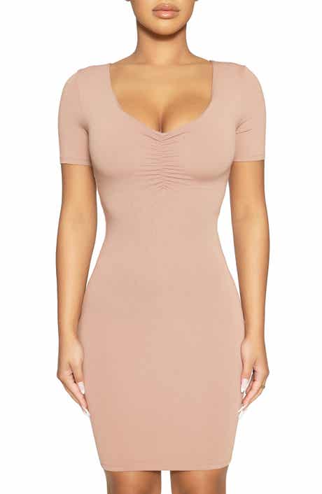N BY NAKED WARDROBE Ruched Bust Short Sleeve Minidress