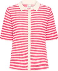 ICHI Button Front Knit Shirt