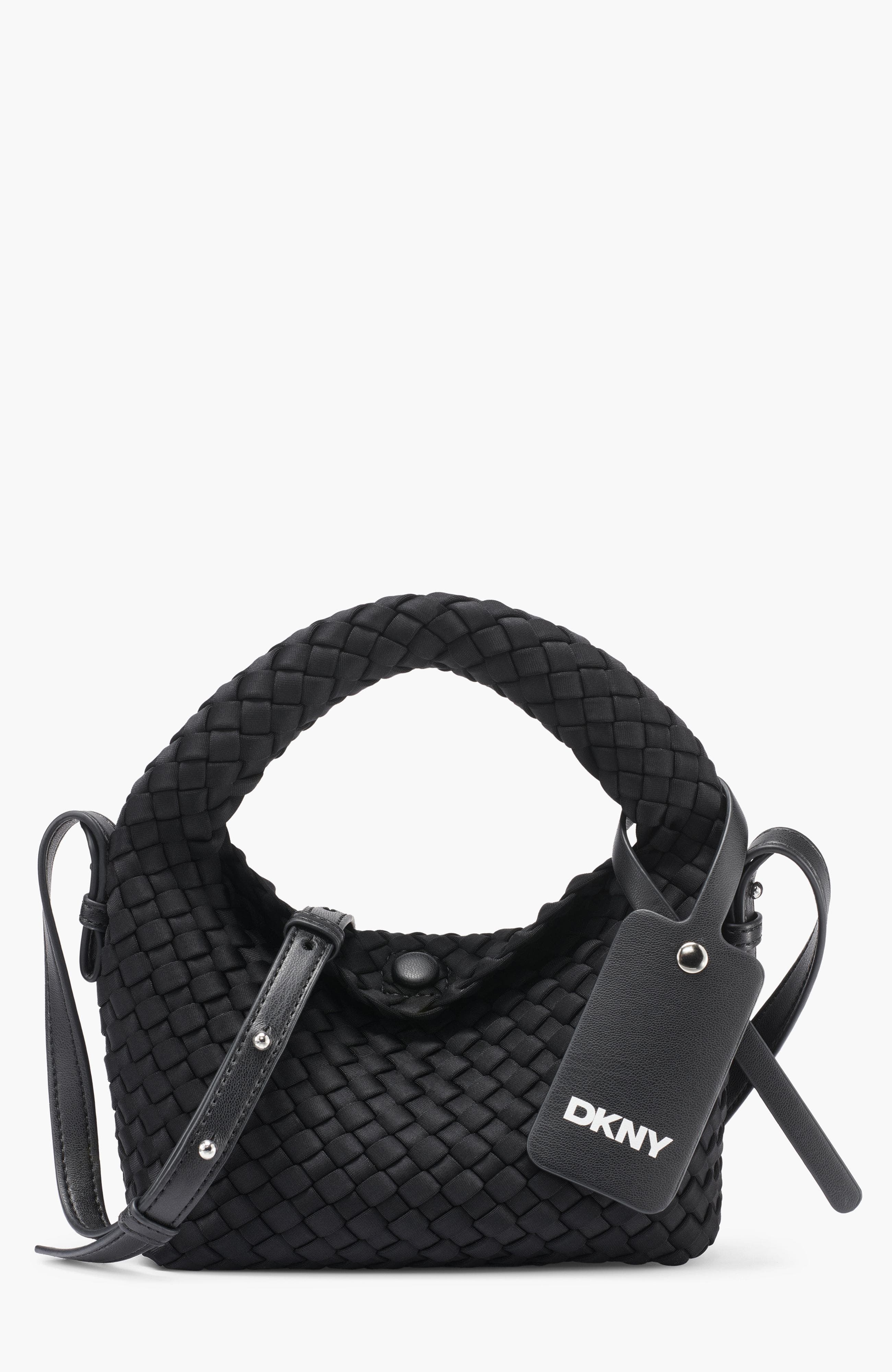DKNY Giselle Crossbody, Main, color, Black/Silver