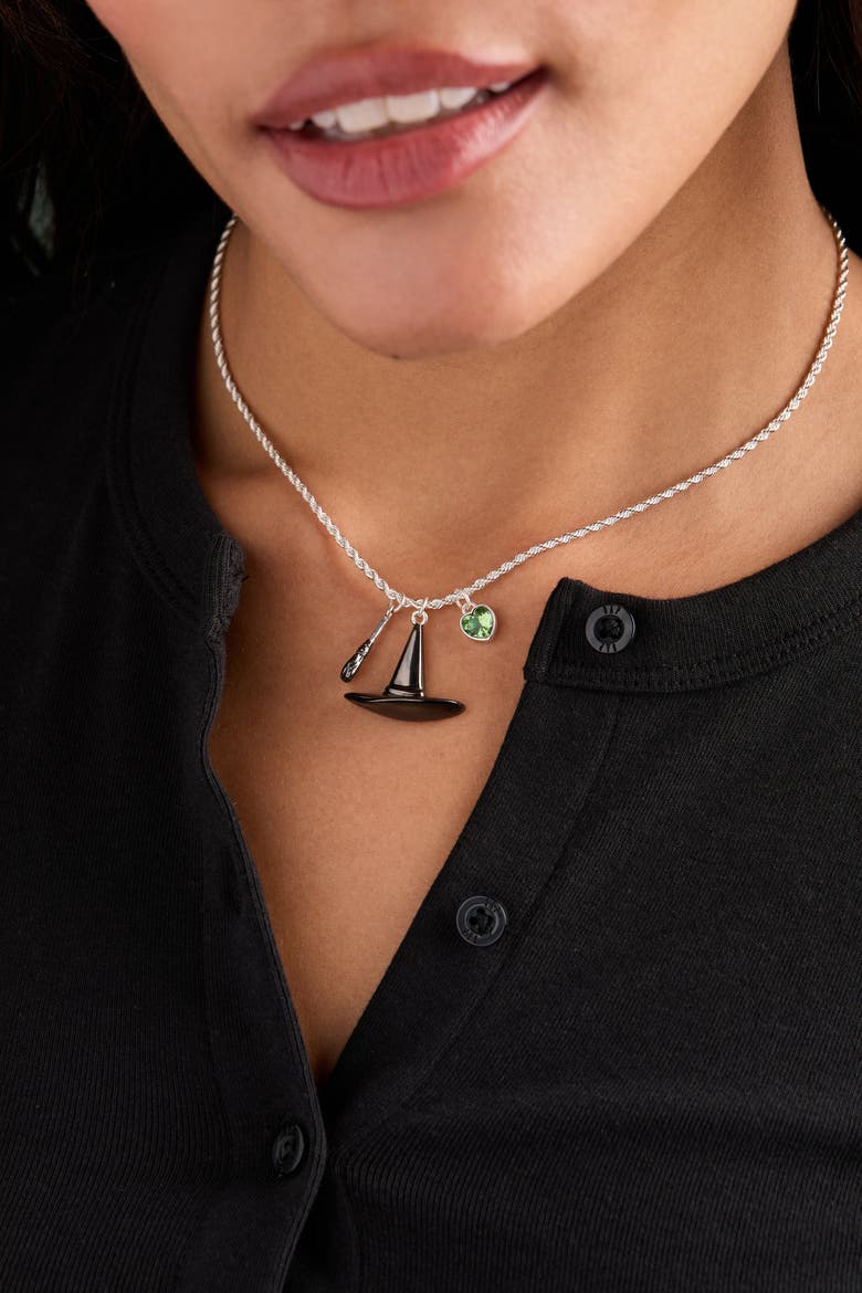 The Wizard of Oz Wicked Witch Charm Pendant, Alternate, color, Silver