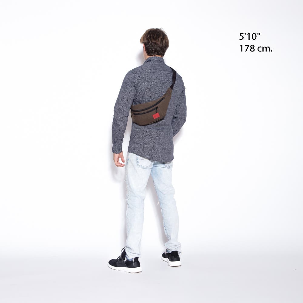 Waxed Nylon Alleycat Belt Bag, Alternate, color, Dark Brown