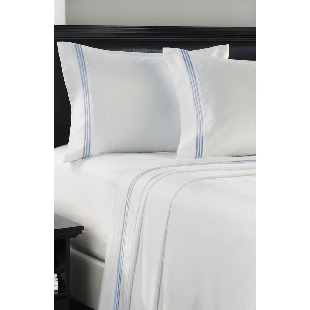 Luxury Home 3-line Microfiber Sheet Set In Blue