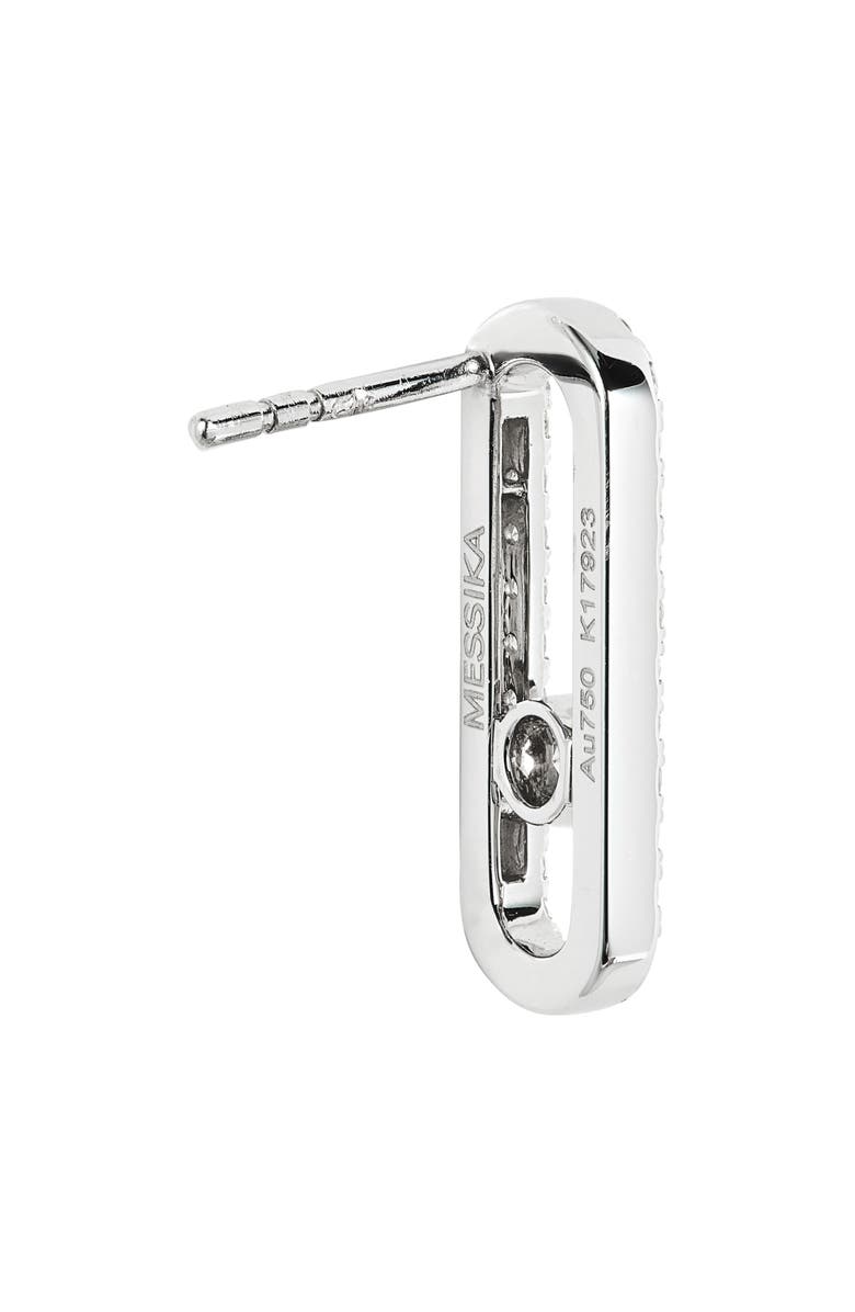 Messika Move Uno Diamond Pavé Stud Earrings, Alternate, color, White Gold