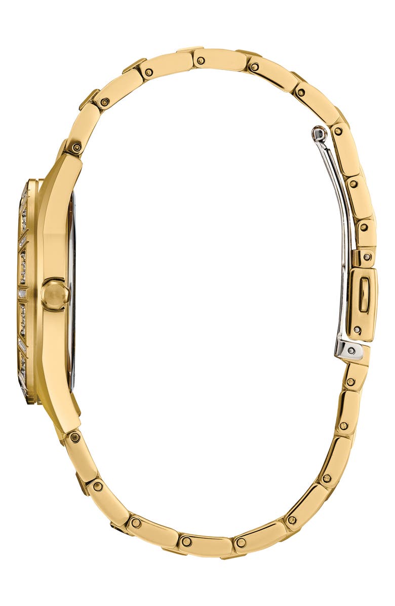 Citizen Crystal Mother of Pearl Dial Bracelet Watch, 34mm, Alternate, color, Gold