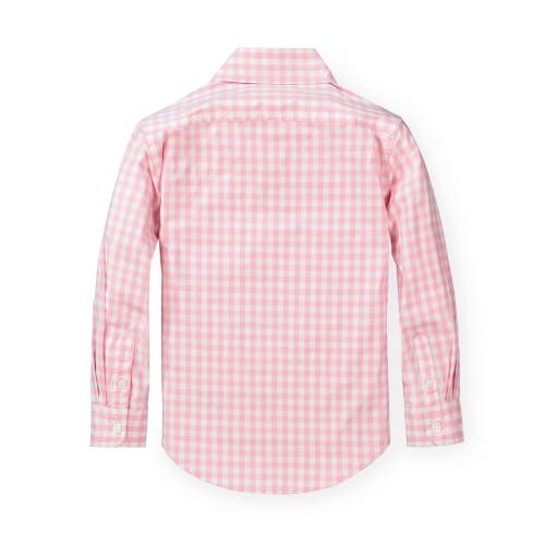 Hope & Henry Baby Boys' Poplin Button Down Shirt, Infant In Pink Gingham