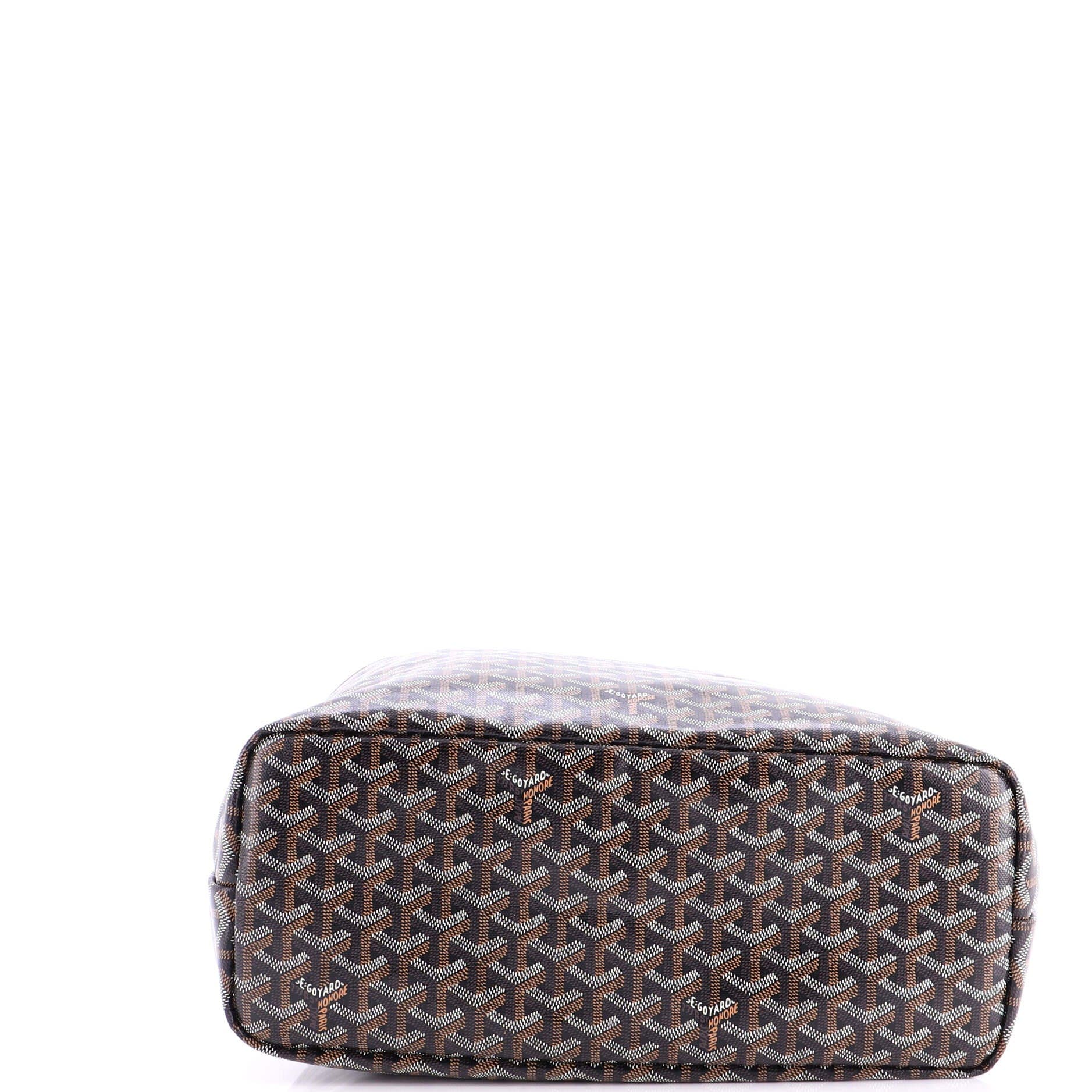 Pre-Owned Goyard Chien Gris Pet Carrier Tote Coated Canvas, Alternate, color, Black