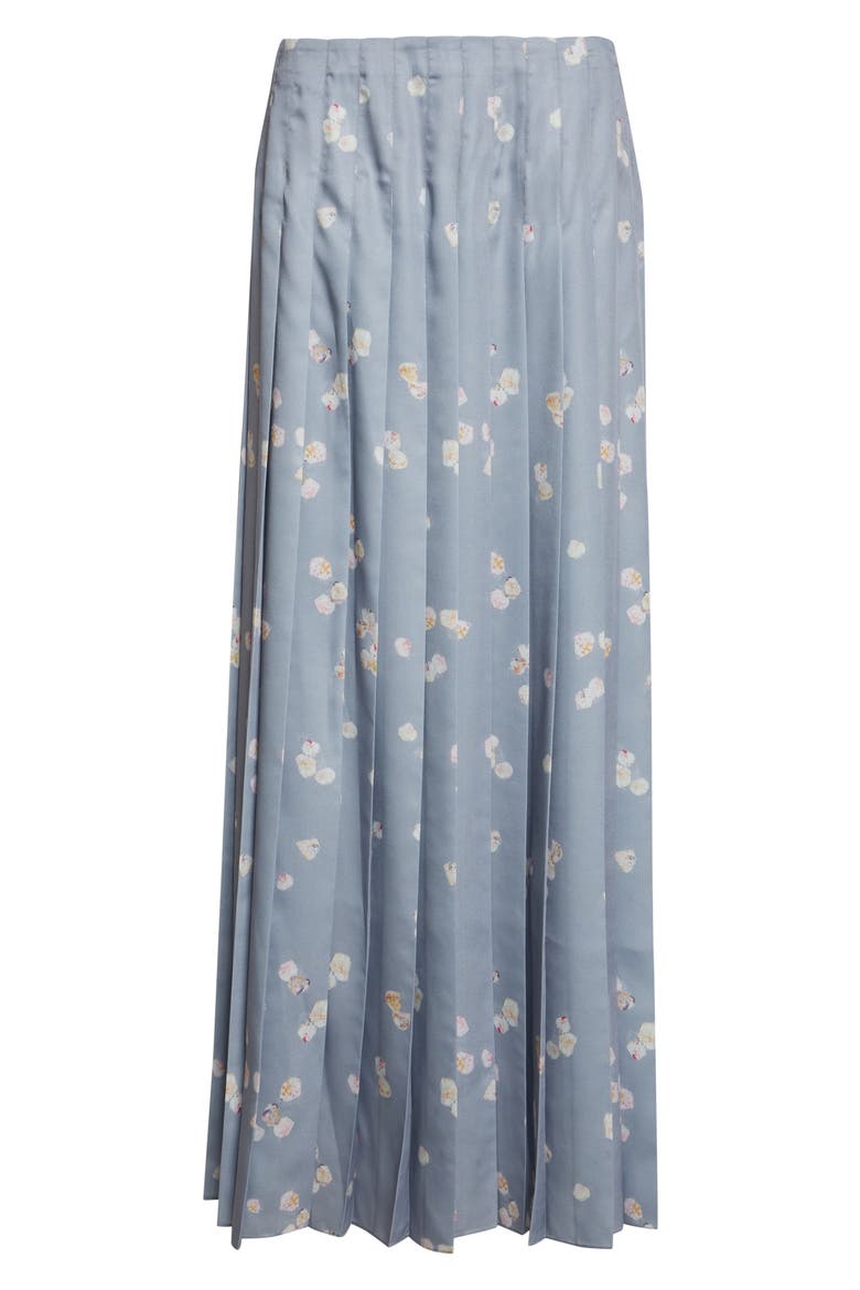 Monti Floral Pleated Skirt, Alternate, color, 416067 STORM PETALS