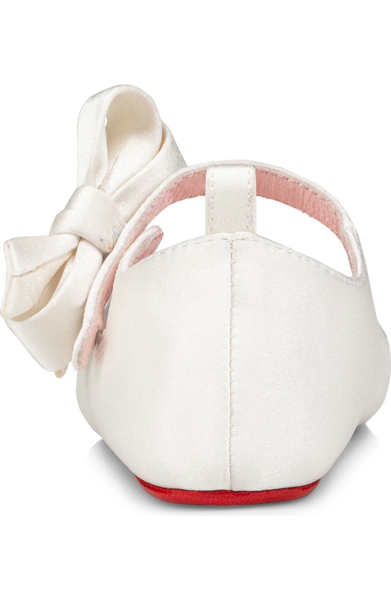 Christian Louboutin Lou Babe Silk Crepe Satin Crib Shoe, Alternate, color,