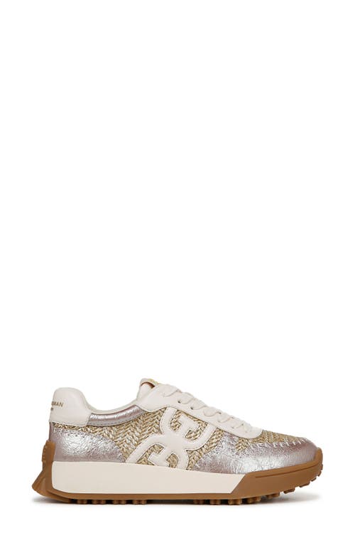 Sam Edelman Langley Woven Sneaker In Natural/gold