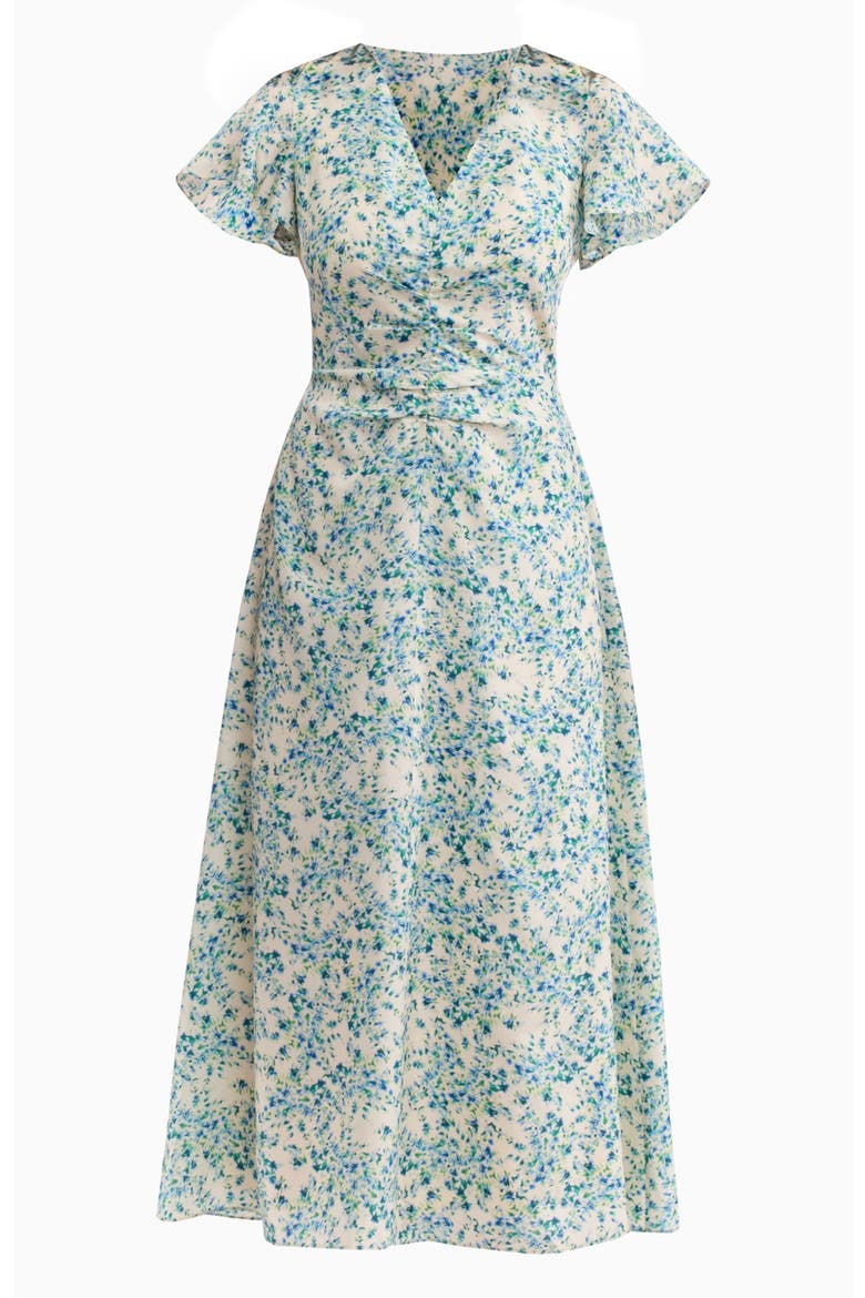 Bellamy Silk Dress, Alternate, color, Cream Multi