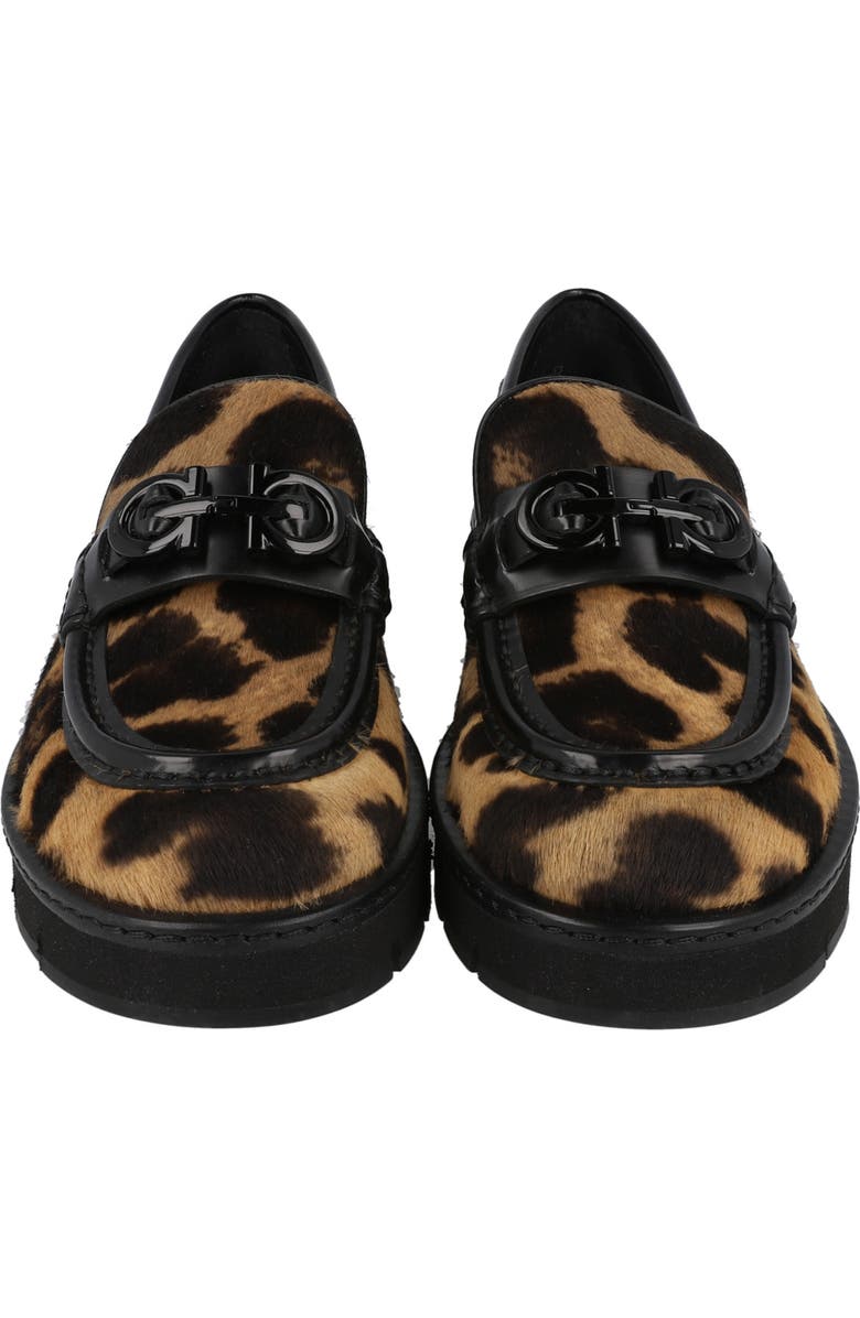 FERRAGAMO Ofelia Genuine Calf Hair Lug Sole Loafer, Alternate, color, Beige Khaki