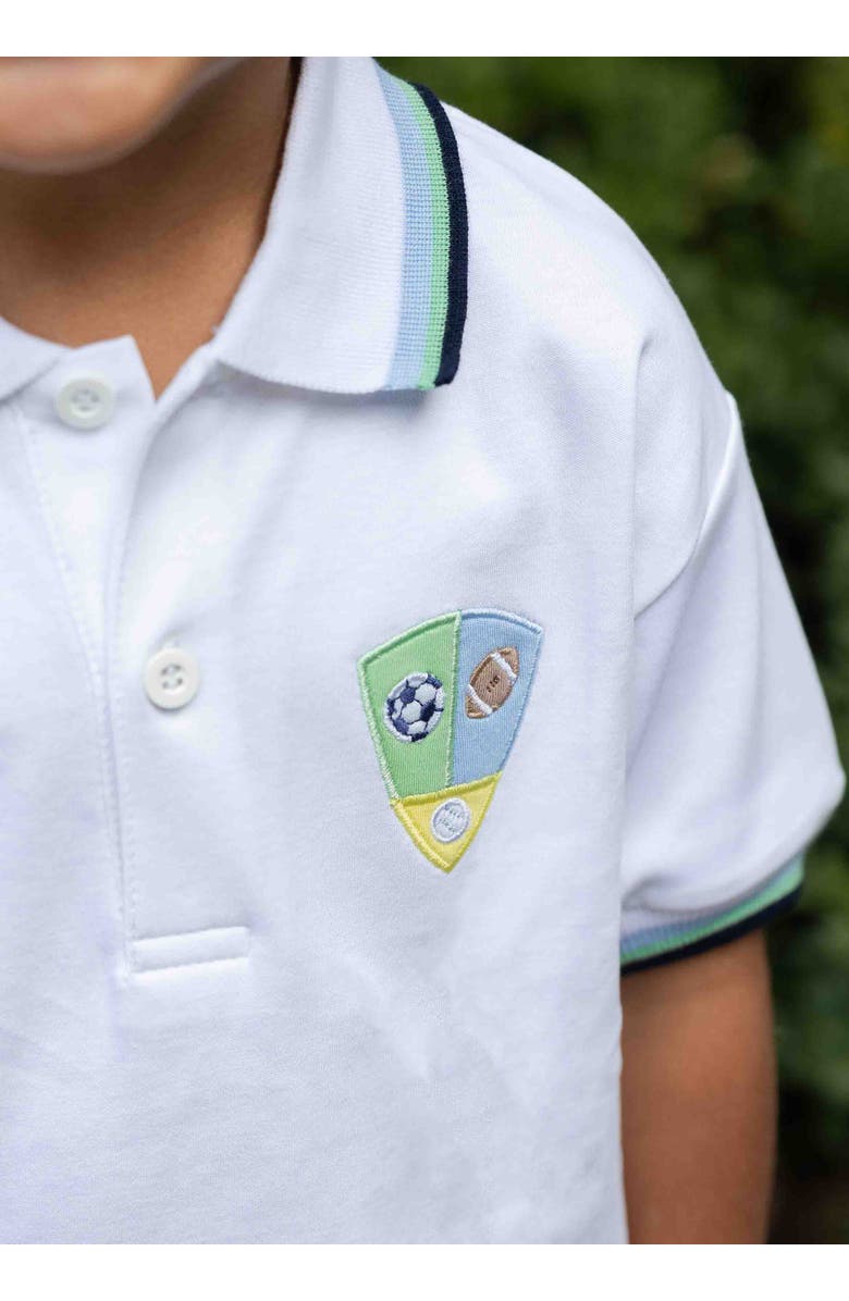 Florence Eiseman Knit Polo With Sport Balls, Alternate, color, White