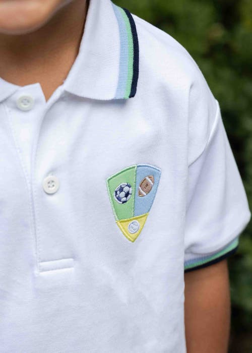 FLORENCE EISEMAN FLORENCE EISEMAN KNIT POLO WITH SPORT BALLS