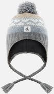 Deux par Deux Peruvian Fair Isle Jacquard Earflap Knit Hat with Pompom
