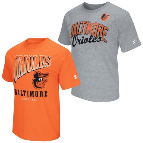 Men's Starter  Orange/Heather Gray Baltimore Orioles Two-Pack T-Shirt Set