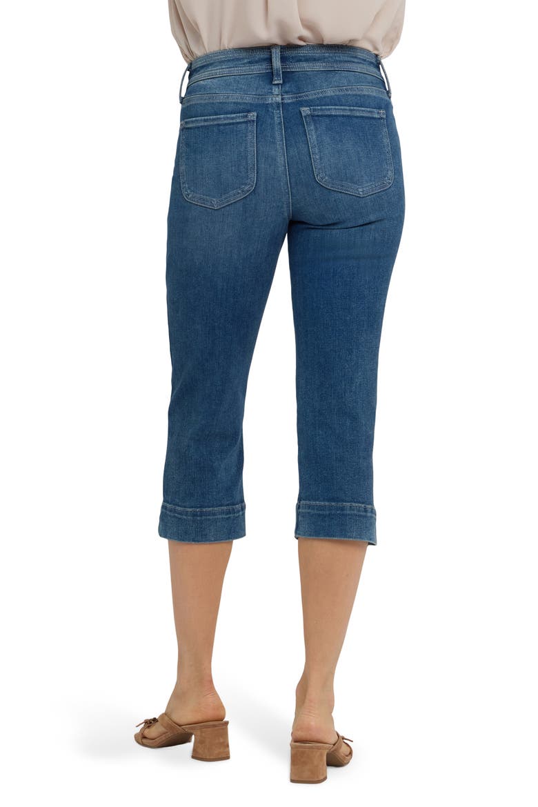 Marilyn Triple Stitch Crop Straight Leg Jeans, Alternate, color, BREEZY PALMS