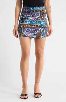 Desigual Logo Print Miniskirt
