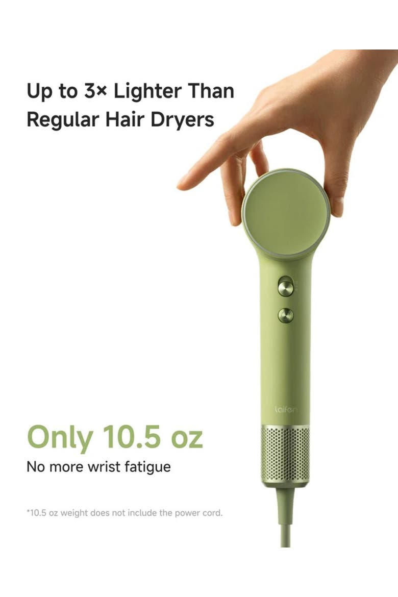 Swift Mini Hair Dryer with 1 Nozzle and Travel Bag, Alternate, color, Green