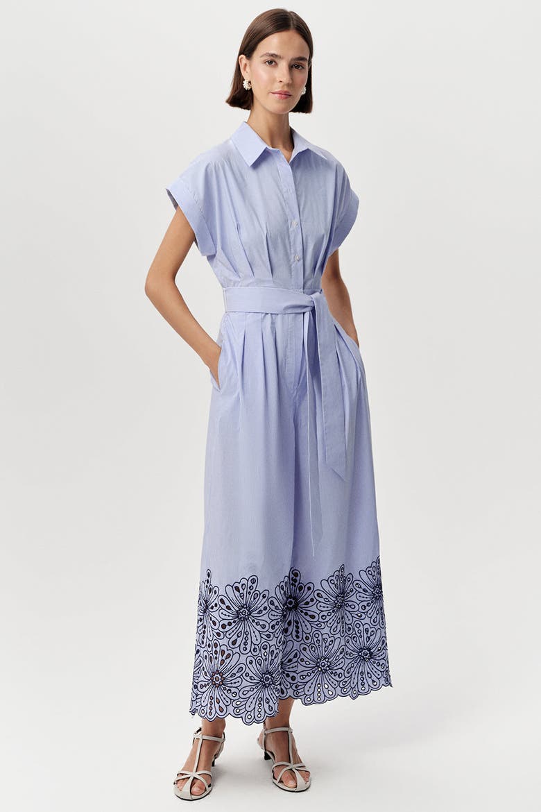 Zoie Short Sleeve Button Belted Jumpsuit, Alternate, color, Multi Color