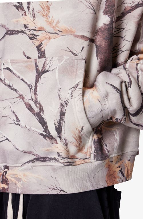Mnml Camo Print Oversize Cotton Pullover Hoodie In Multi