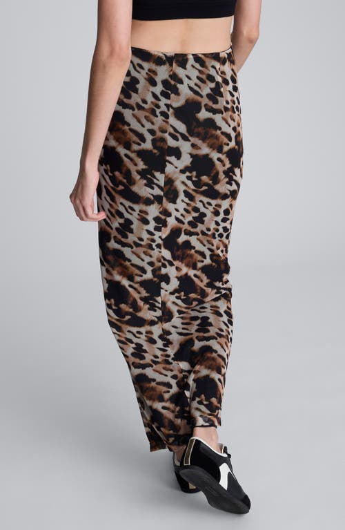 Kenneth Cole Animal Printed Pull On Mesh Skirt In Multi