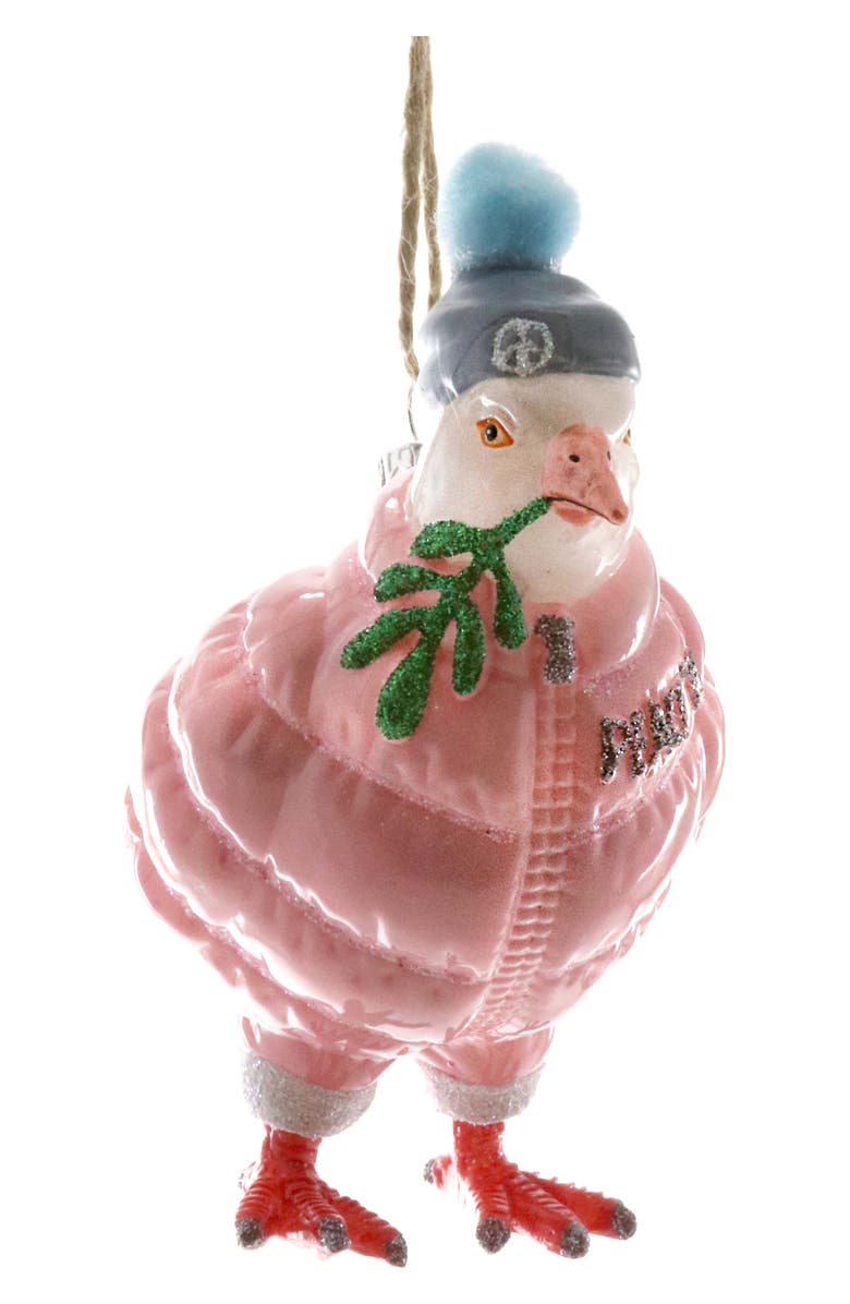 Cody Foster & Co. Peace Yo Glass Ornament, Main, color, Pink Multi