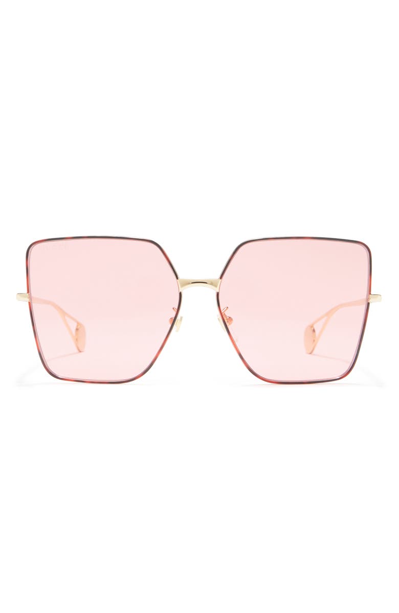 Gucci 61mm Square Sunglasses, Main, color,