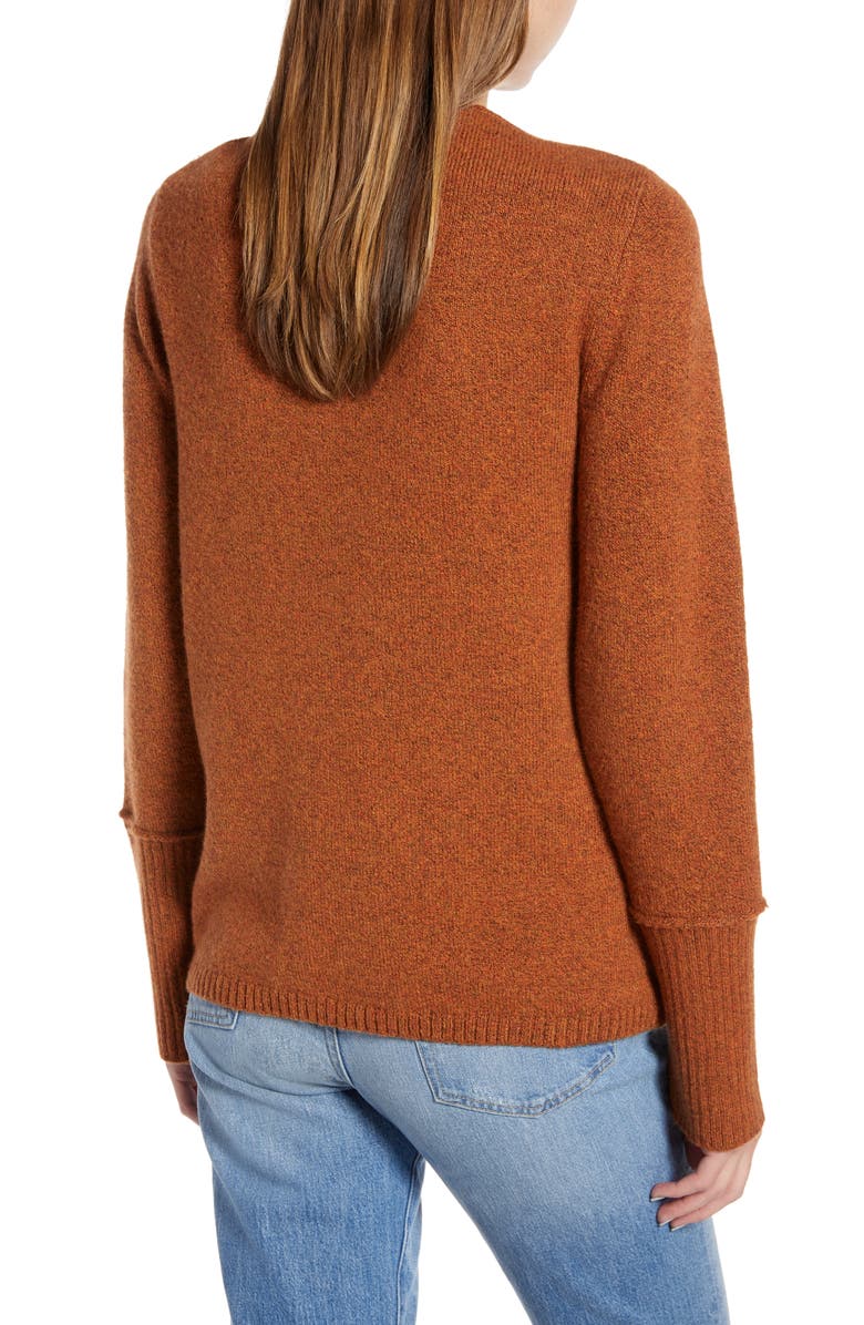 Something Navy V-Neck Sweater, Alternate, color, 