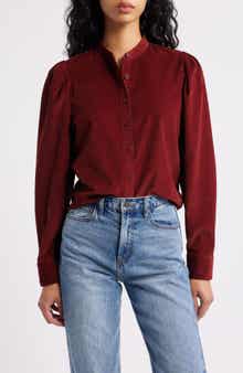 Madewell Puff Sleeve Corduroy Button-Up Shirt