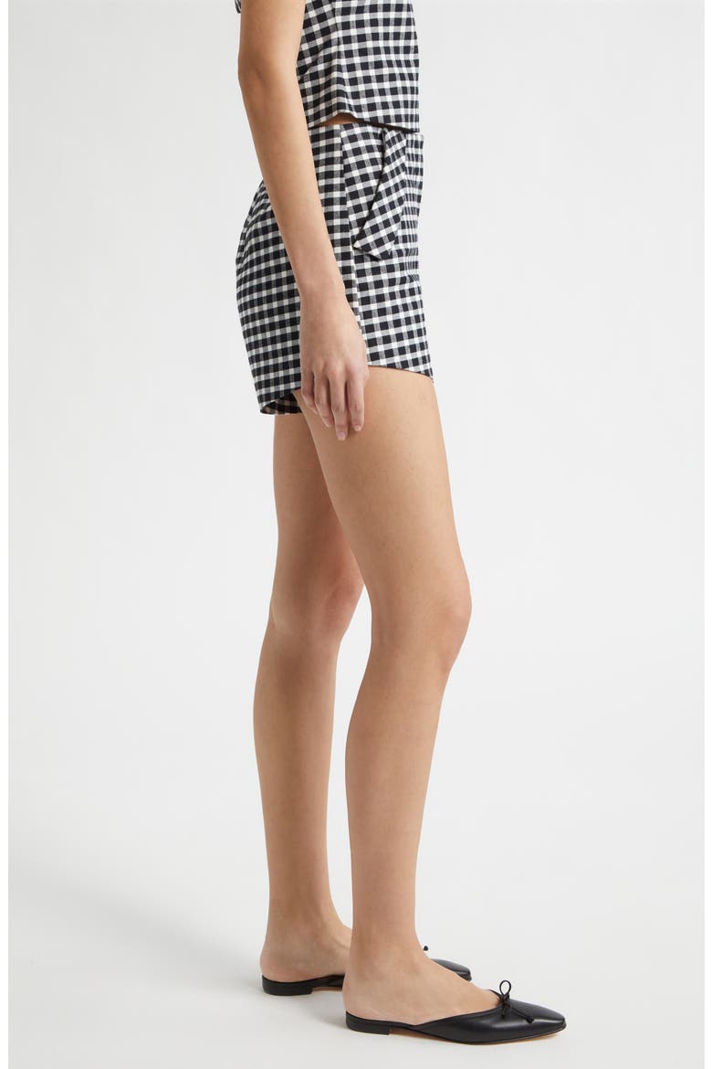 Chiara Check Shorts, Alternate, color, BLACK/ WHITE