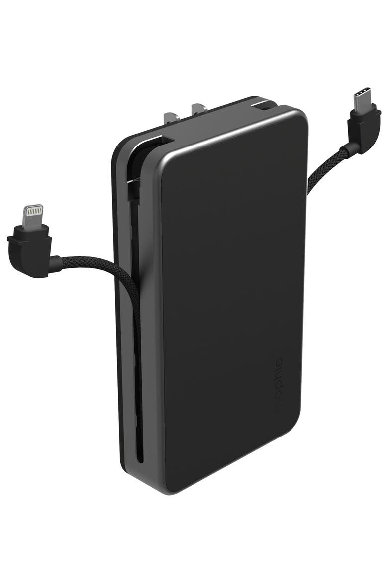 Powerstation Plus Ultra 2024 10K Power Bank with Integrated Cables and AC Plug, Alternate, color, Black