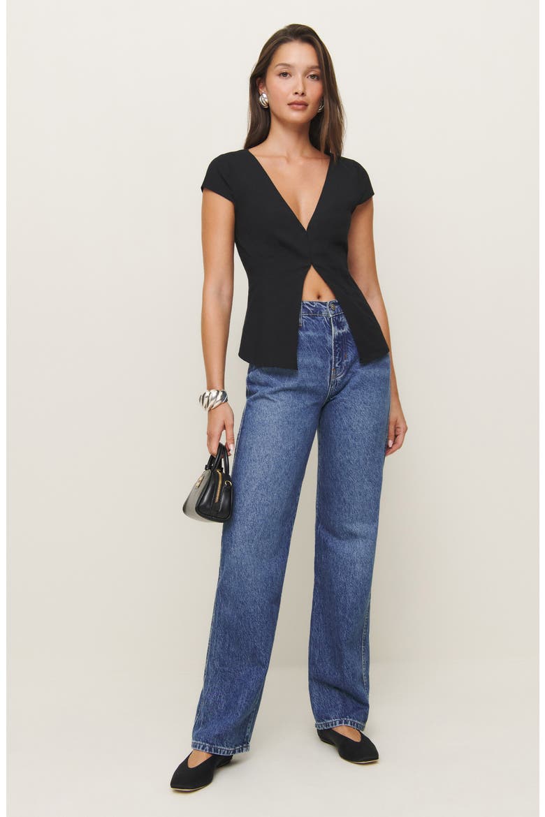 Caily Top, Alternate, color, BLACK