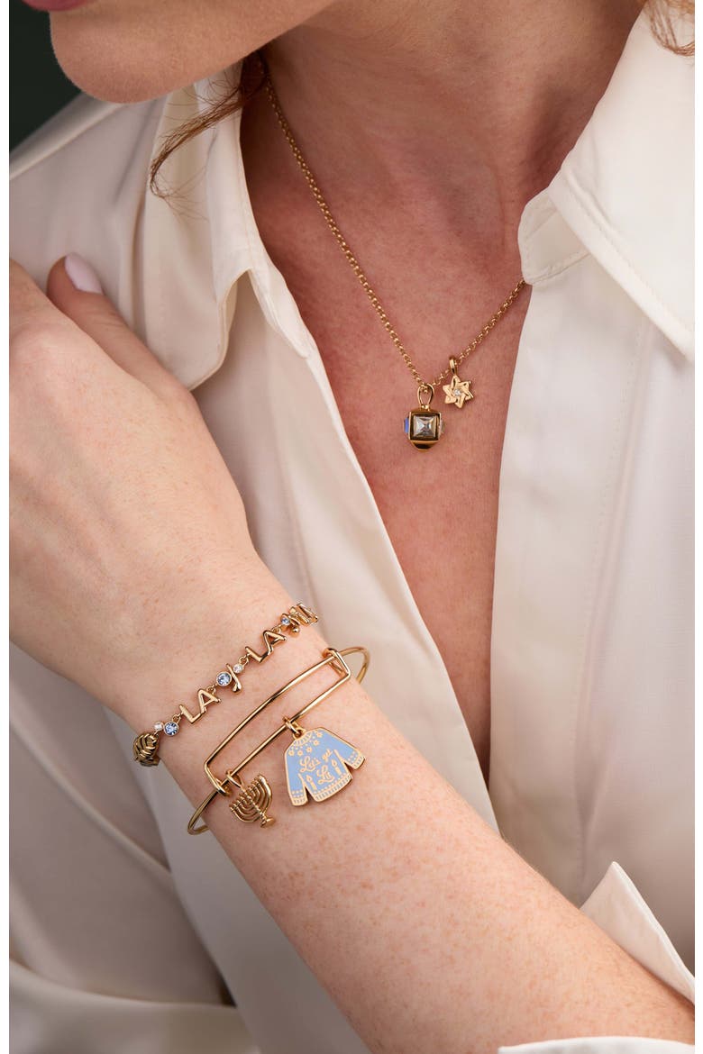 Challah-la-la-la Bolo Bracelet, Alternate, color, Gold