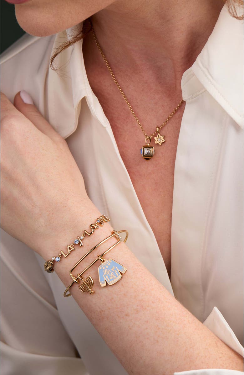 Alex and Ani Challah-la-la-la Bolo Bracelet, Alternate, color, Gold