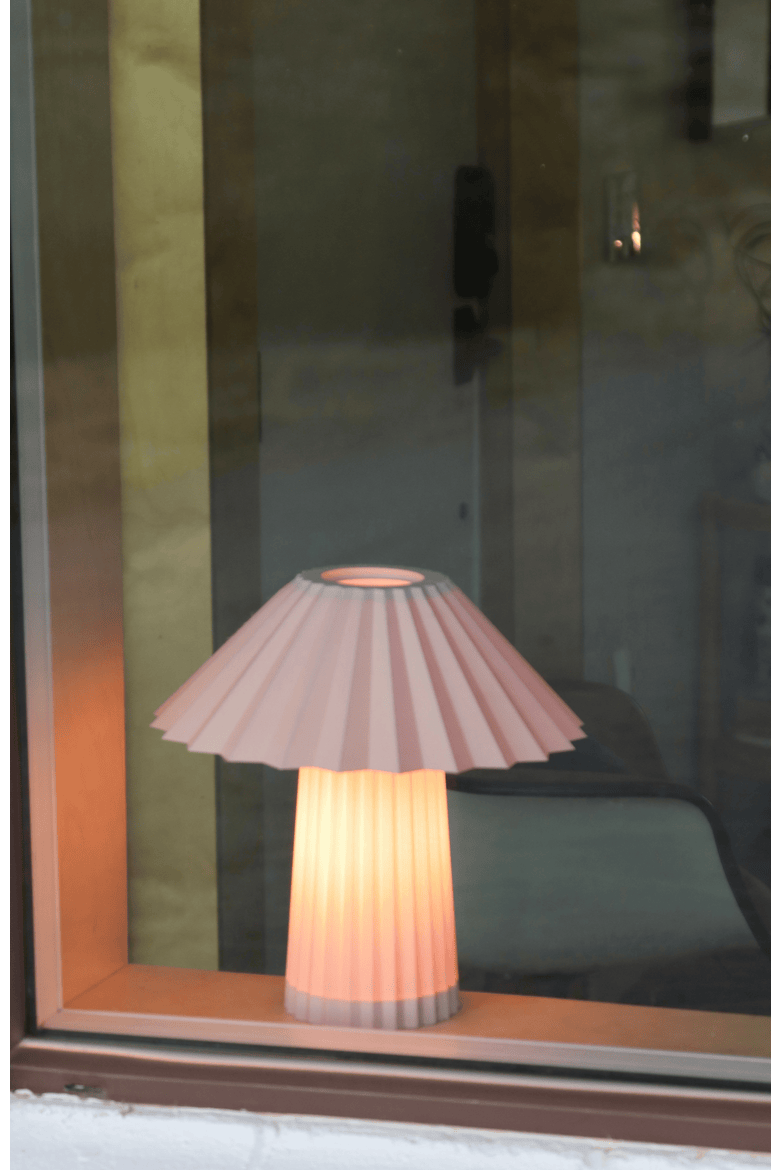 Umbrella Table Lamp, Alternate, color, Bubblegum Pink