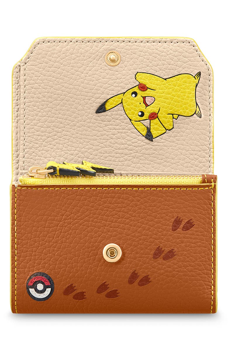 MAISON de SABRÉ Leather Trifold Wallet, Alternate, color, Pikachu